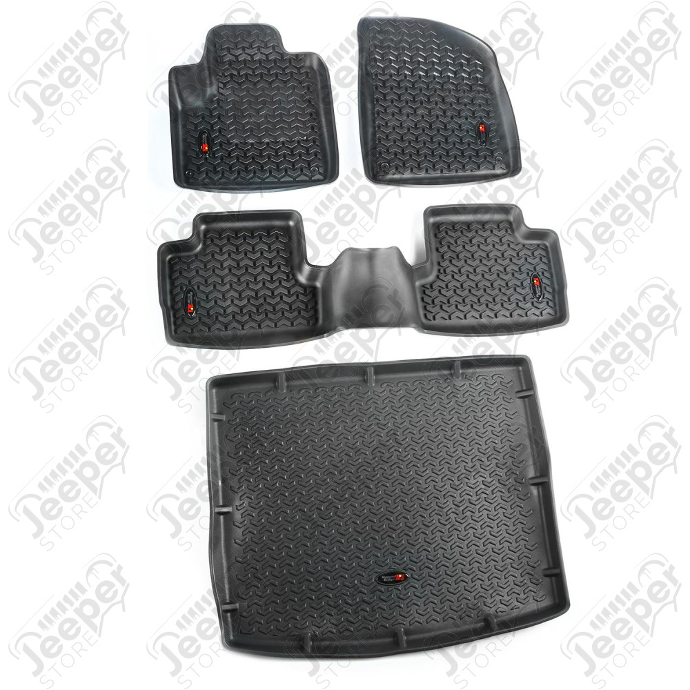 All Terrain Floor Liner Set, Black; 14-19 Cherokee KL