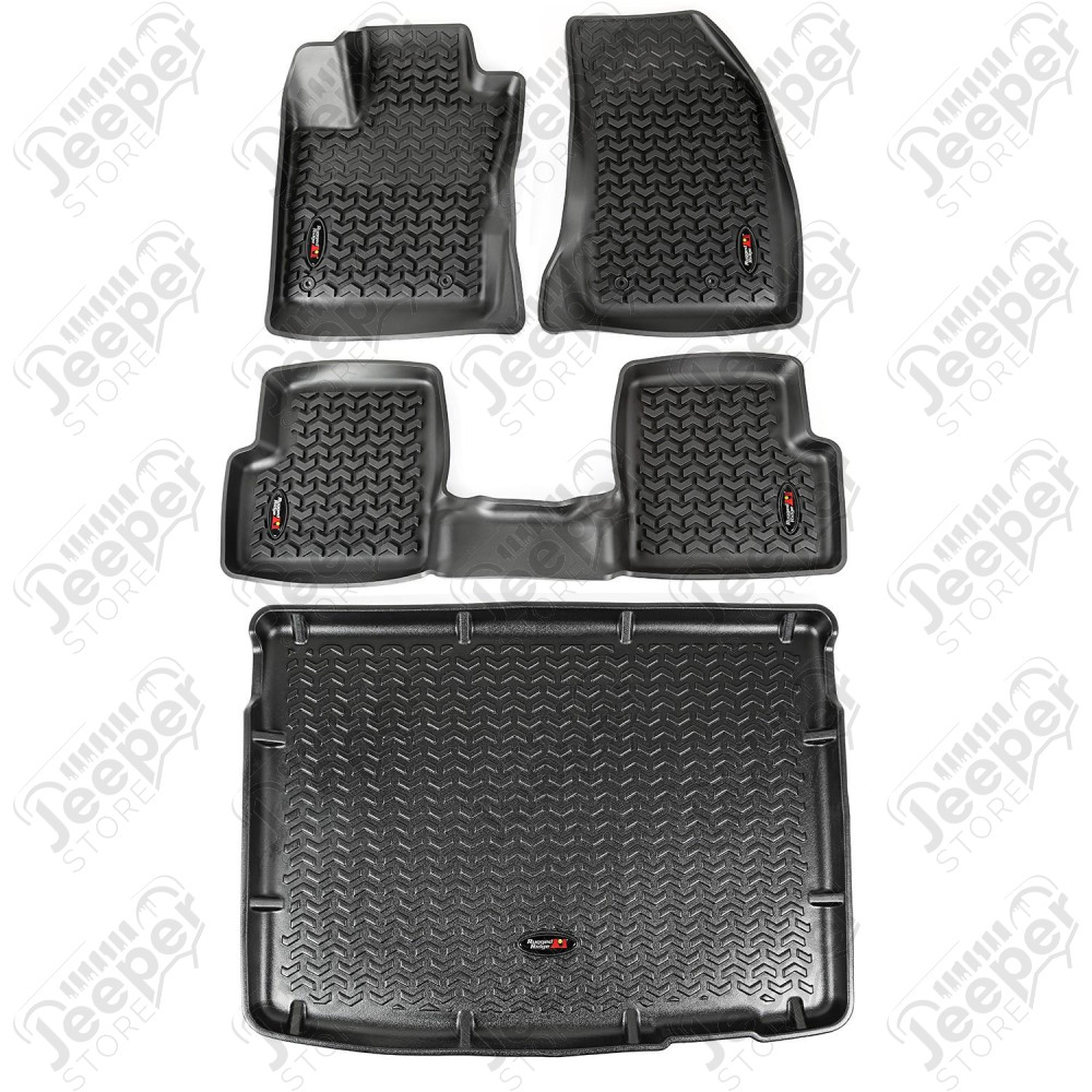 All Terrain Floor Liner Set, Black; 14-18 Jeep Renegade BU