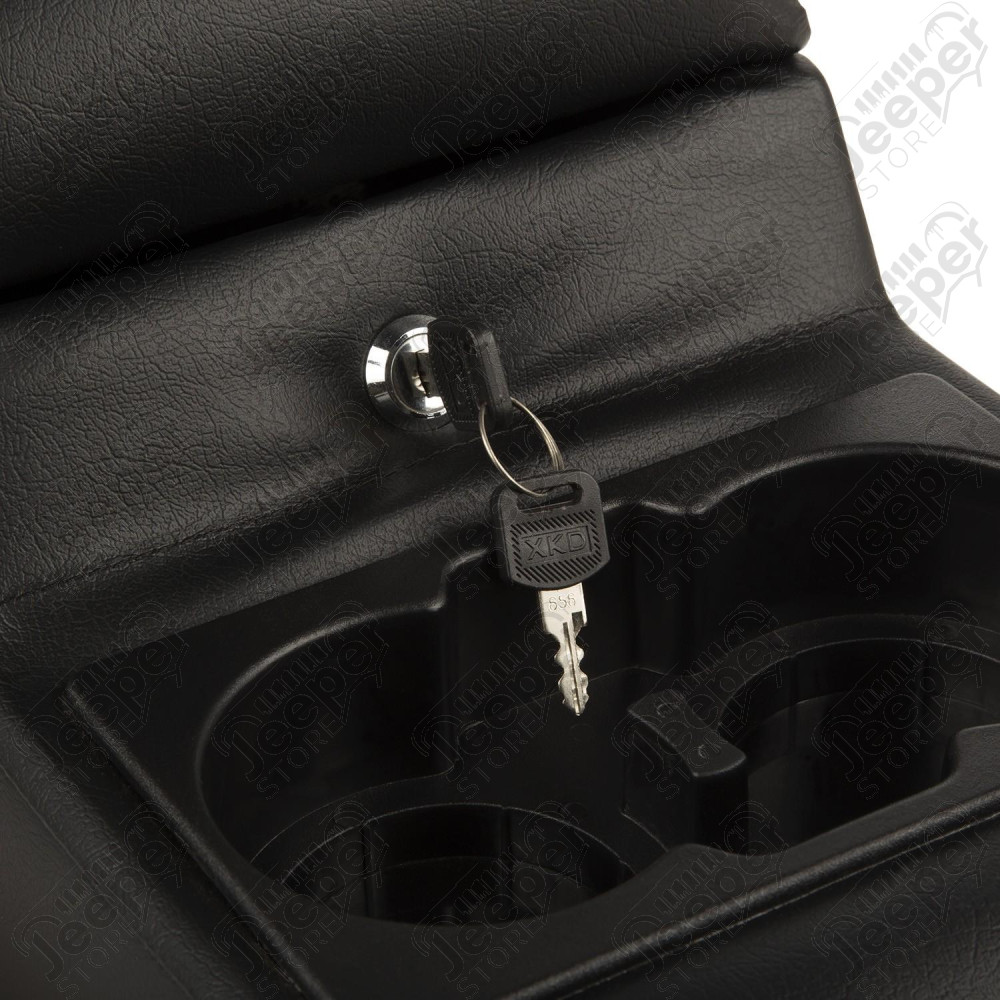 Center Console, Ultimate, Locking, Black 76-95 Jeep CJ/Wrangler YJ
