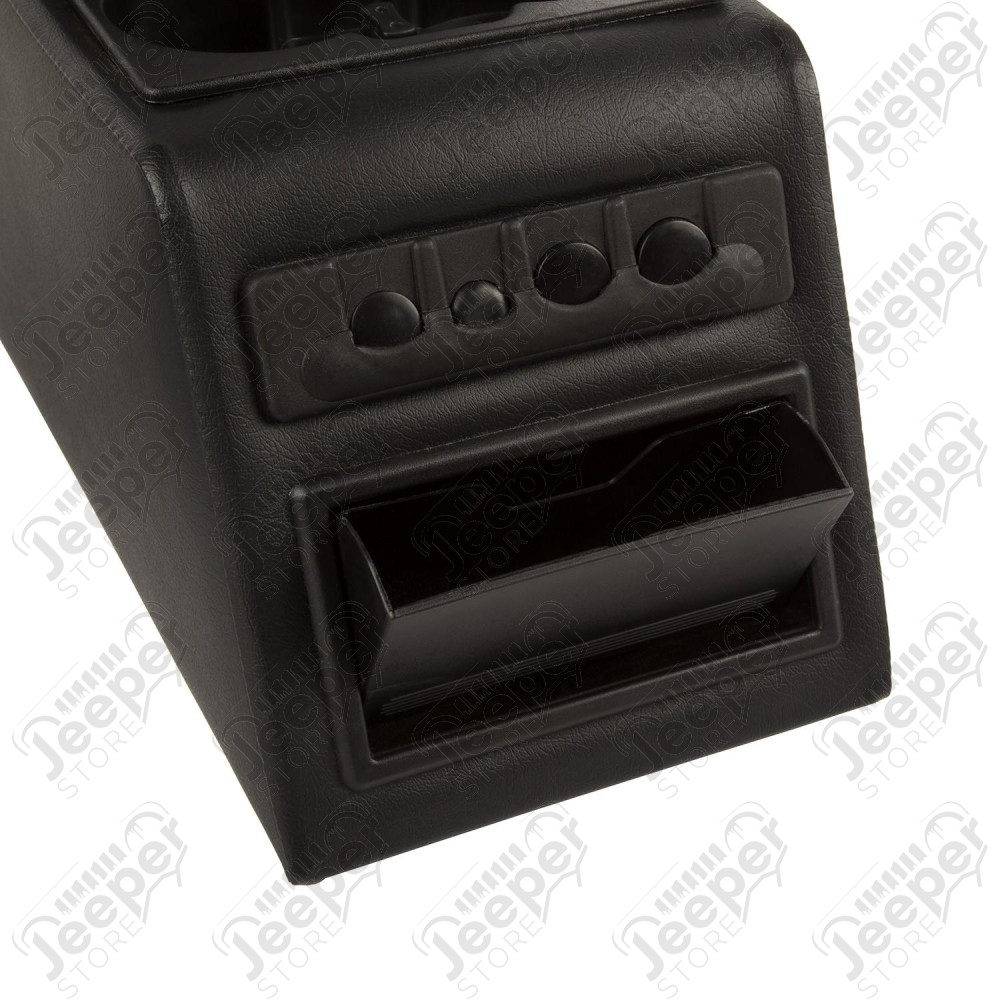 Center Console, Ultimate, Locking, Black 76-95 Jeep CJ/Wrangler YJ