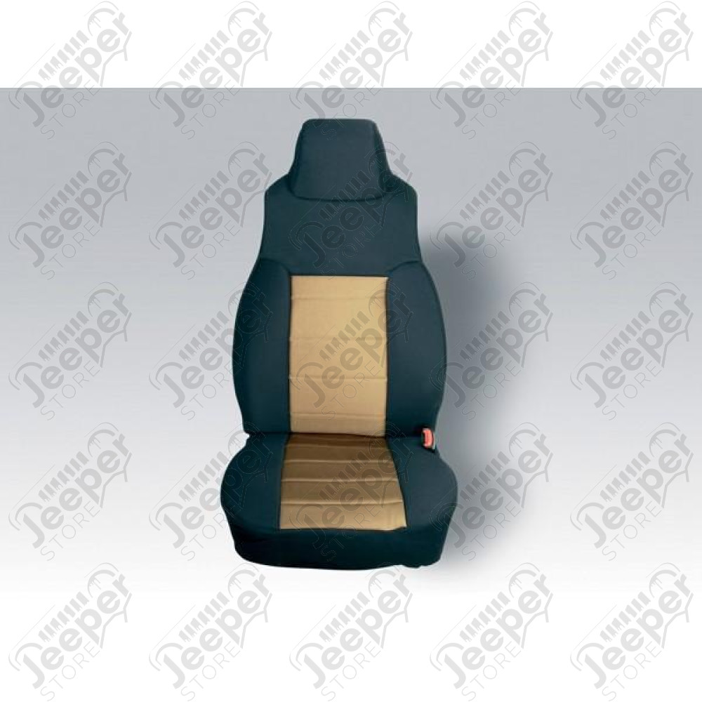 Seat Cover Kit, Front, Fabric, Tan; 91-95 Jeep Wrangler YJ