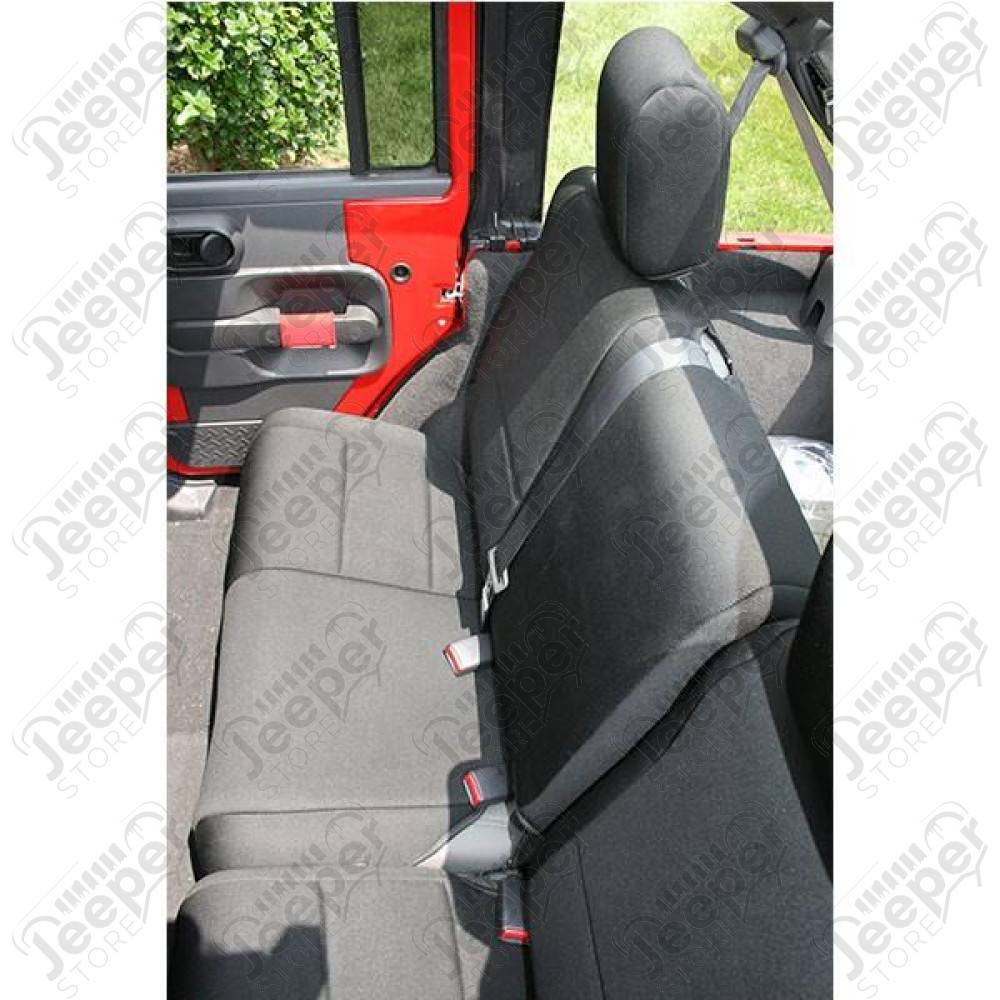 Seat Cover, Rear, Neoprene Black; 07-18 Jeep Wrangler JK