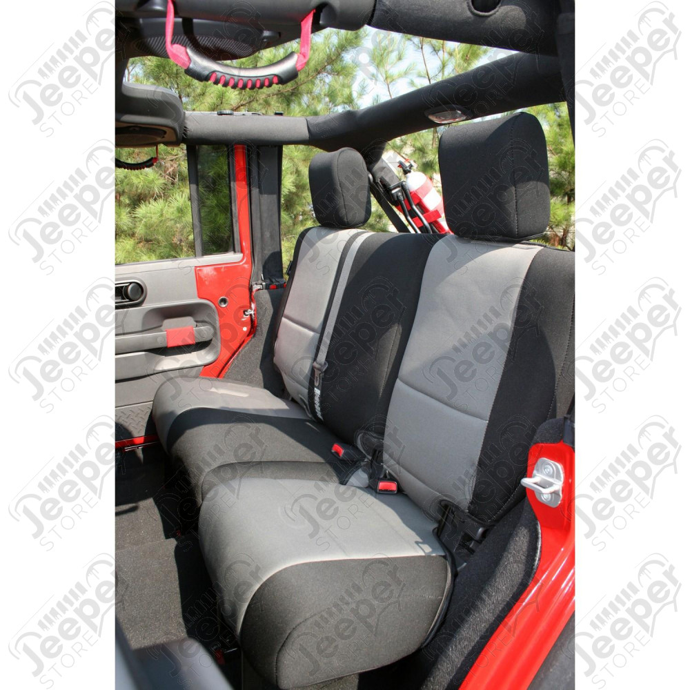Seat Cover Kit, Black/Gray 11-18 Jeep Wrangler JK, 2 Door