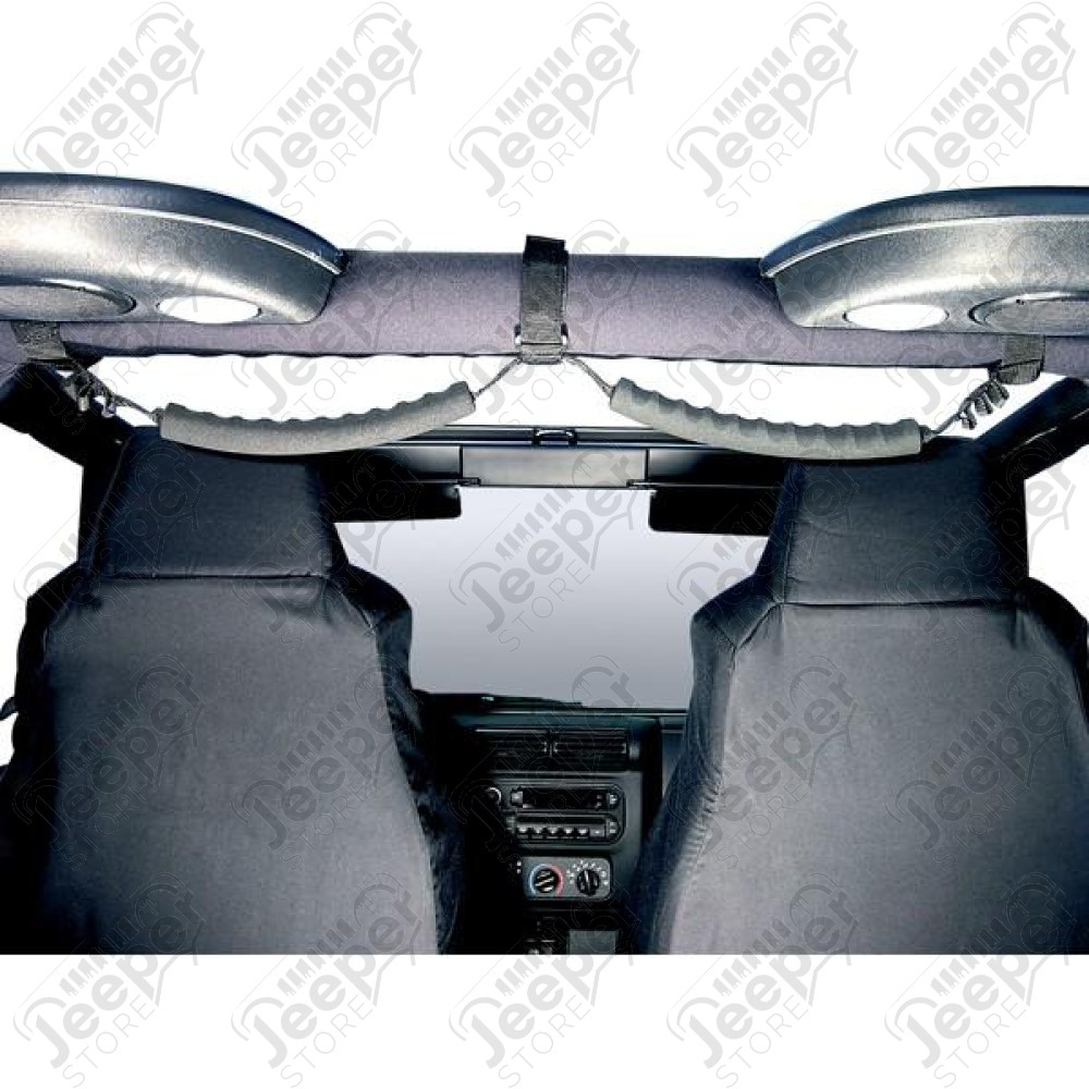 Grab Strap, Rear, Dual, Black; 87-06 Jeep Wrangler YJ/TJ