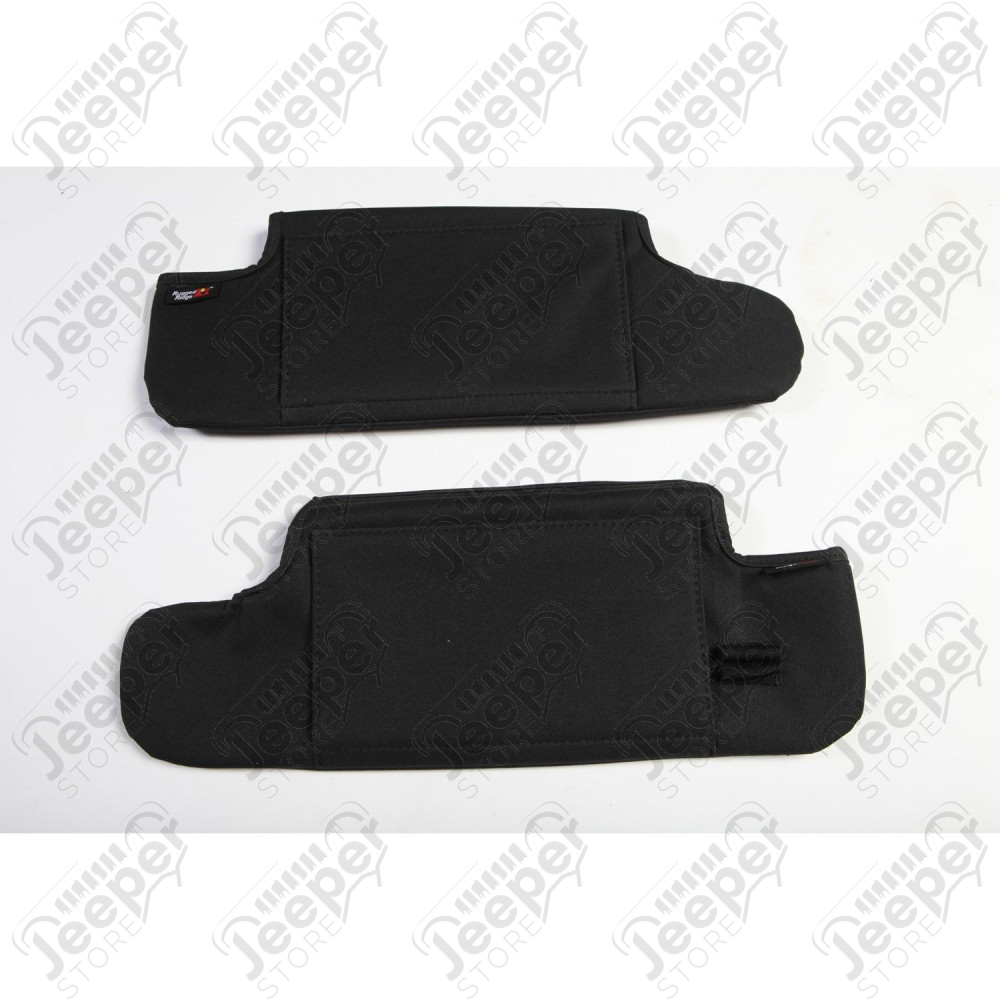 Sun Visor Organizer Kit, Black; 10-18 Jeep Wrangler JK