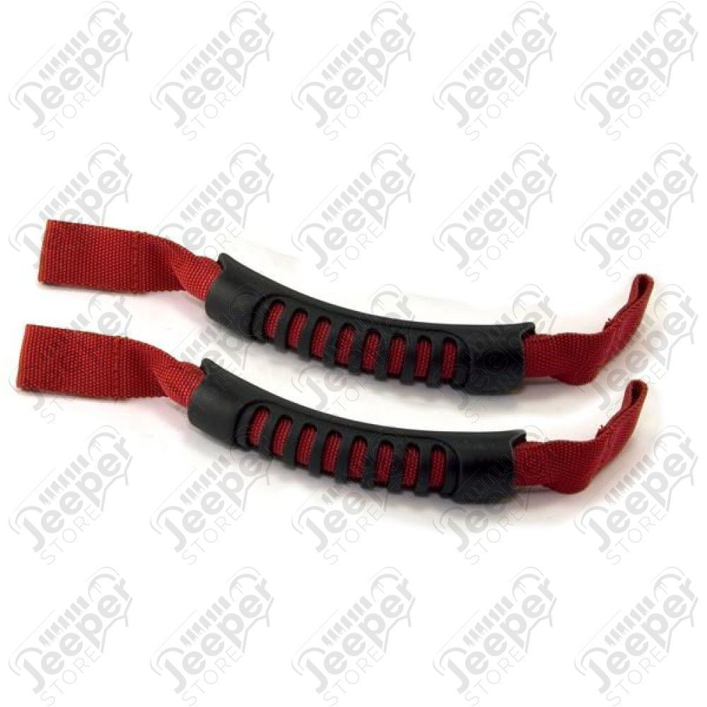 Front Headrest Grab Handles, Red; 07-20 JK/JL/JT