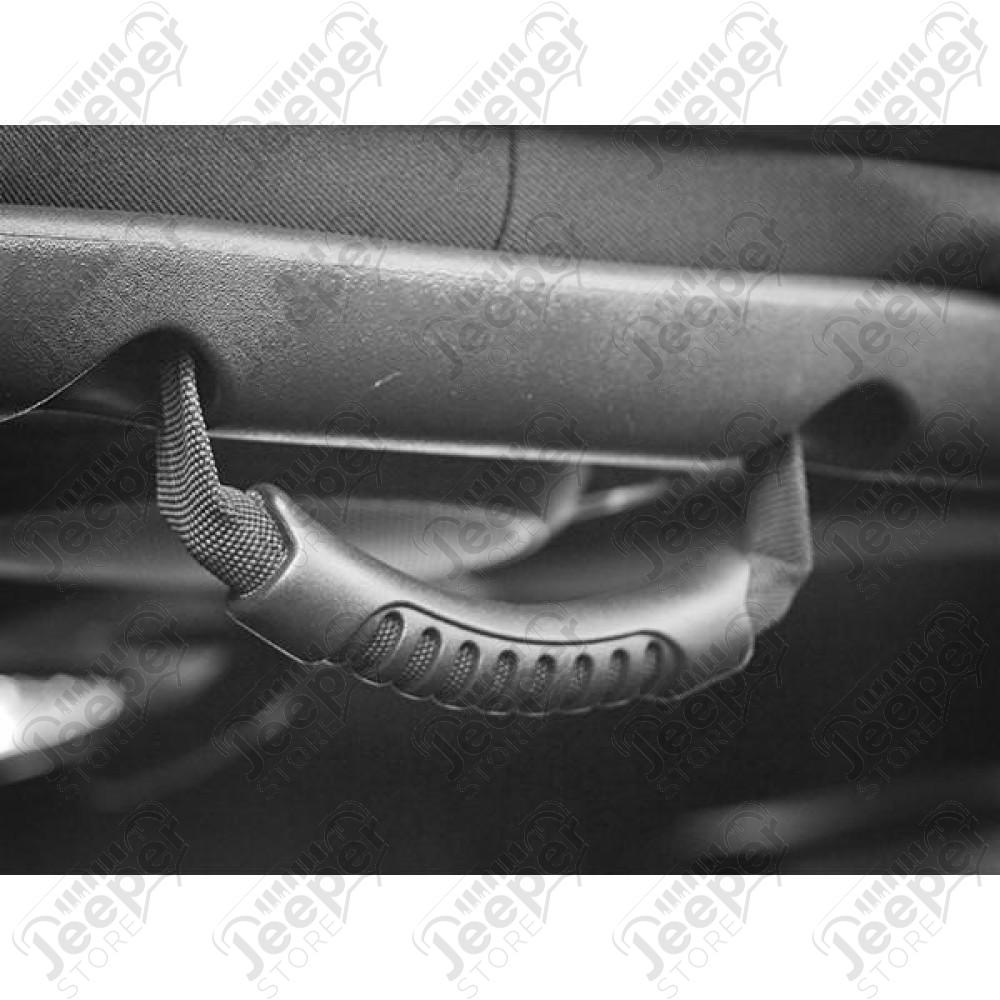 Grab Handle Kit, Rear, Black; 07-18 Jeep Wrangler JKU