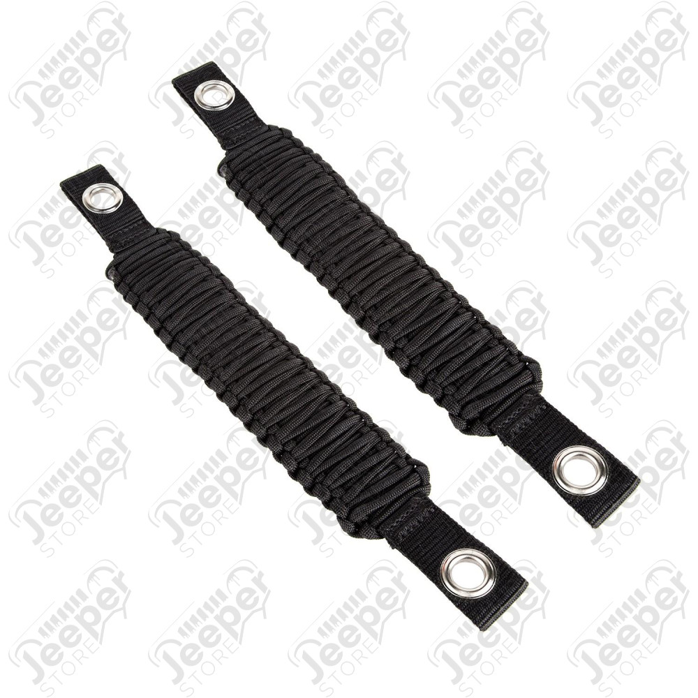 Grab Handle, Paracord, A-Pillar/Seat Mounted, Black; 07-18 Wrangler JK