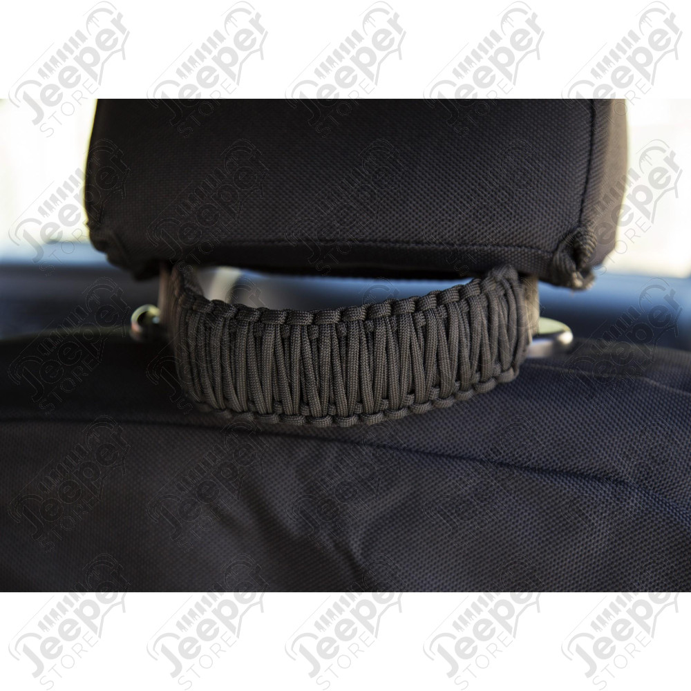 Grab Handle, Paracord, A-Pillar/Seat Mounted, Black 07-18 Wrangler JK