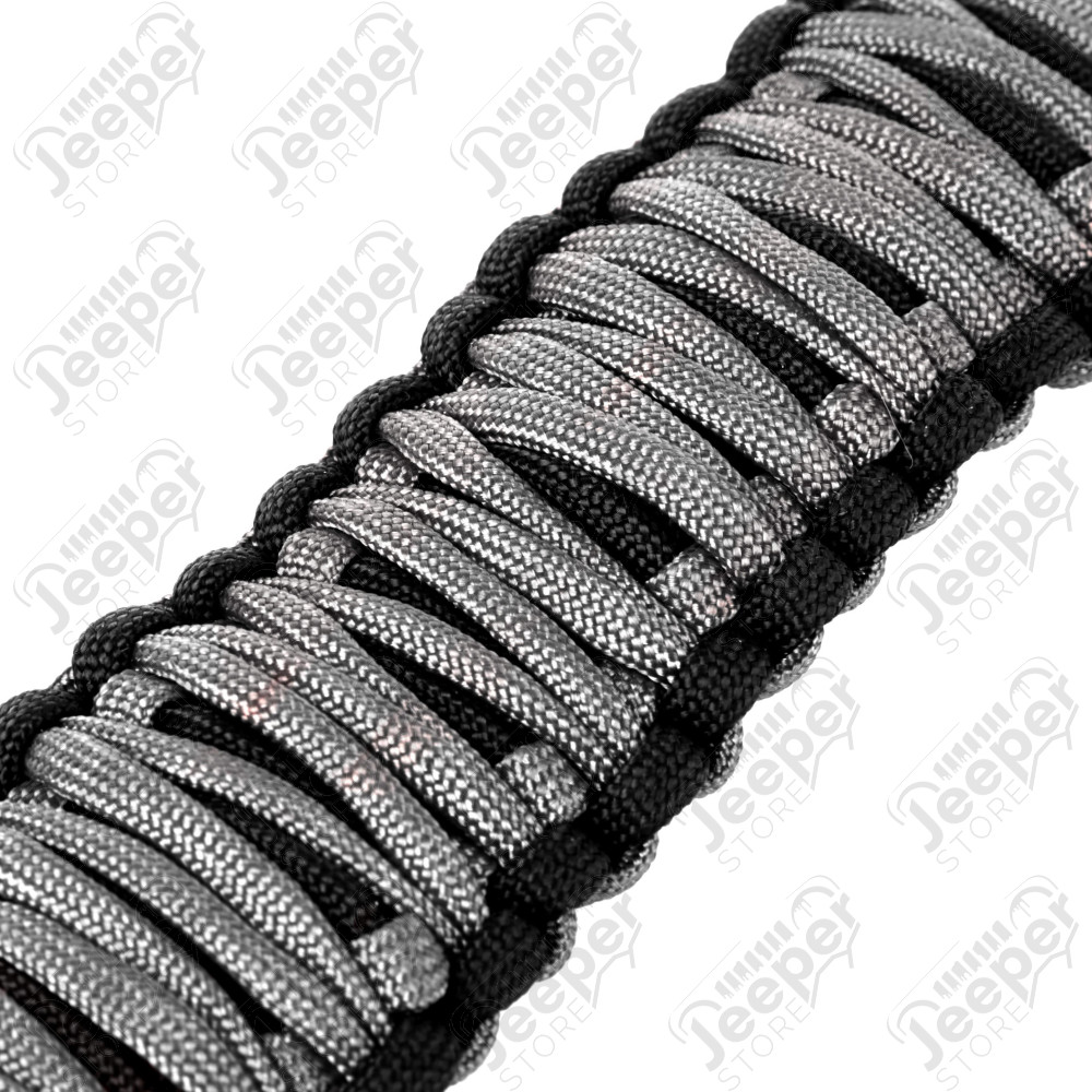 Grab Handle, Paracord, A-Pillar/Seat Mounted, Gray 07-18 Wrangler JK