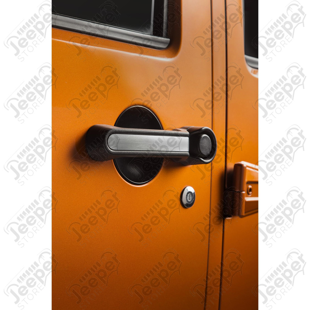 Elite Door Handle Inserts, Aluminum 07-18 Jeep Wrangler JKU, 4 Door