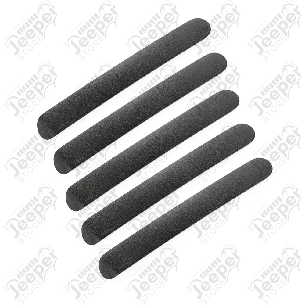 Elite Door Handle Inserts, Black; 07-18 Jeep Wrangler JKU, 4 Door