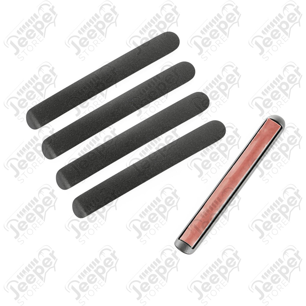 Elite Door Handle Inserts, Black 07-18 Jeep Wrangler JKU, 4 Door