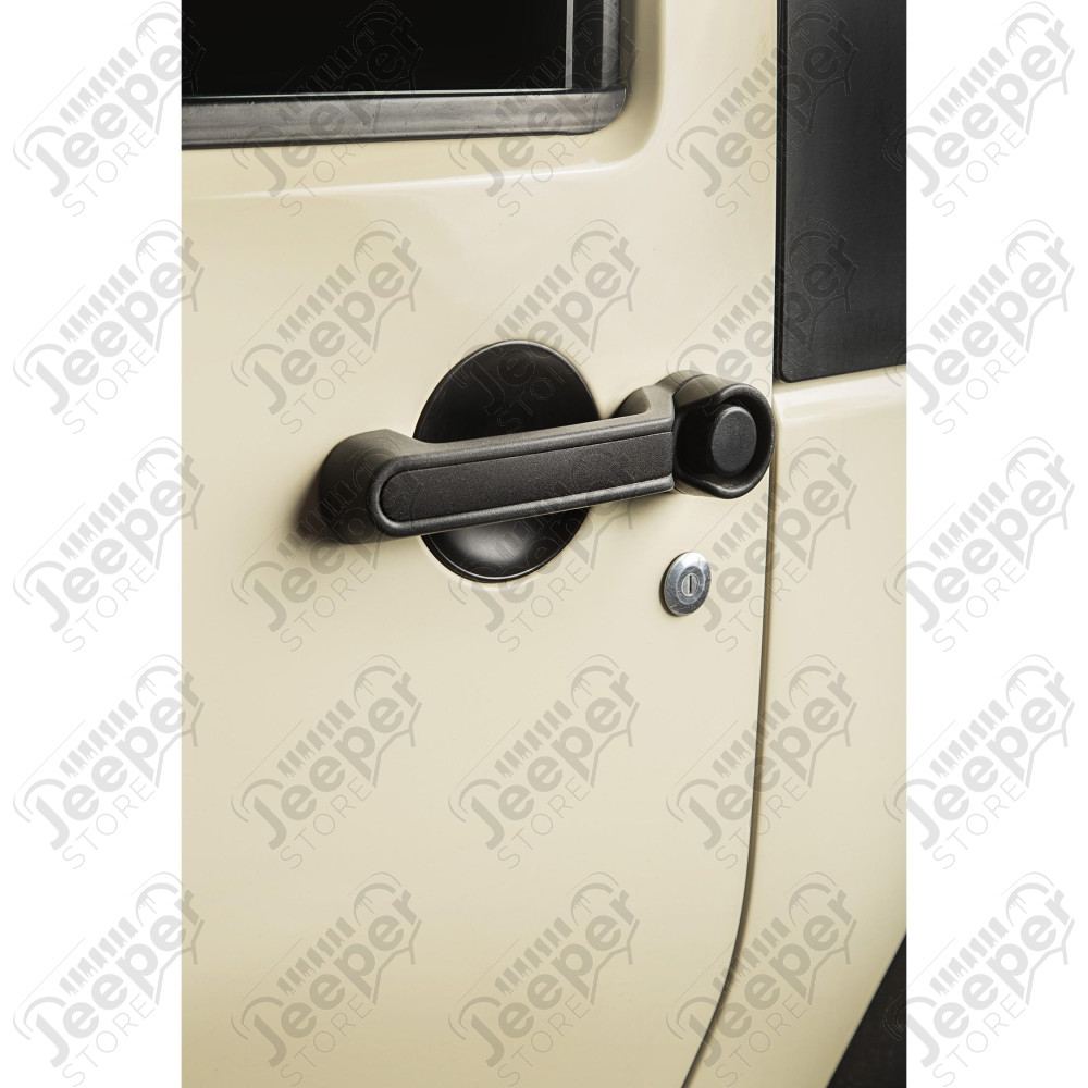 Elite Door Handle Inserts, Black 07-18 Jeep Wrangler JKU, 4 Door
