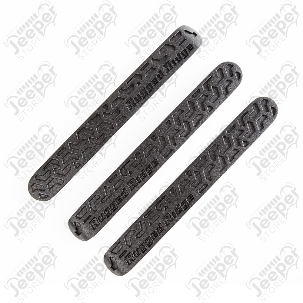 Elite Door Handle Inserts, Black Tread; 07-18 JK, 2 Door