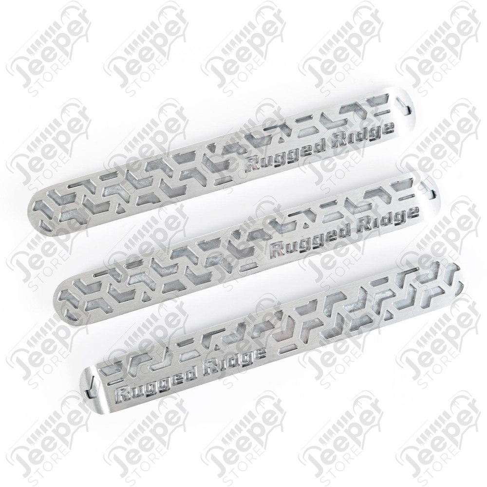 Elite Door Handle Inserts, Brushed Tread, 2-D 07-18 JK