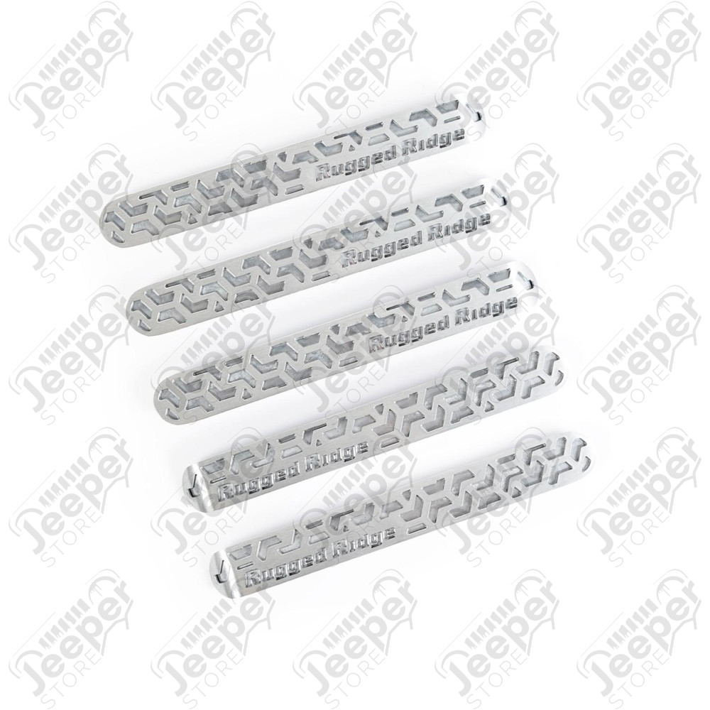 Elite Door Handle Inserts, Brushed Tread, 4-D 07-18 JKU