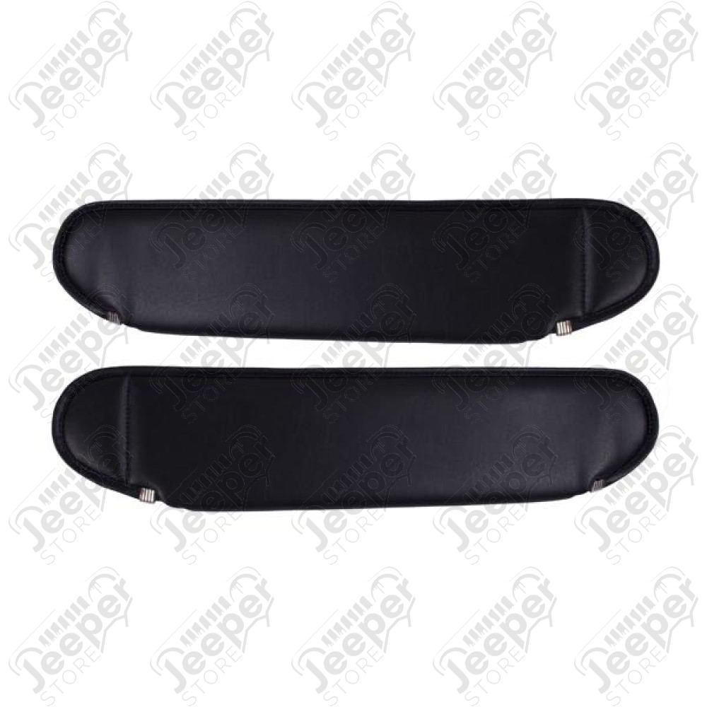 Sun Visor Kit, Black; 87-95 Jeep Wrangler YJ