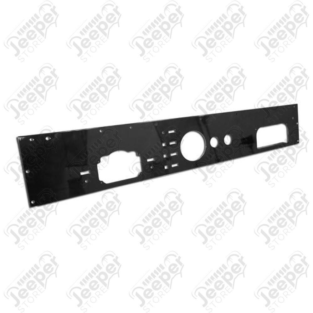 Dash Panel, Pre-Cut Holes, Black; 76-86 Jeep CJ