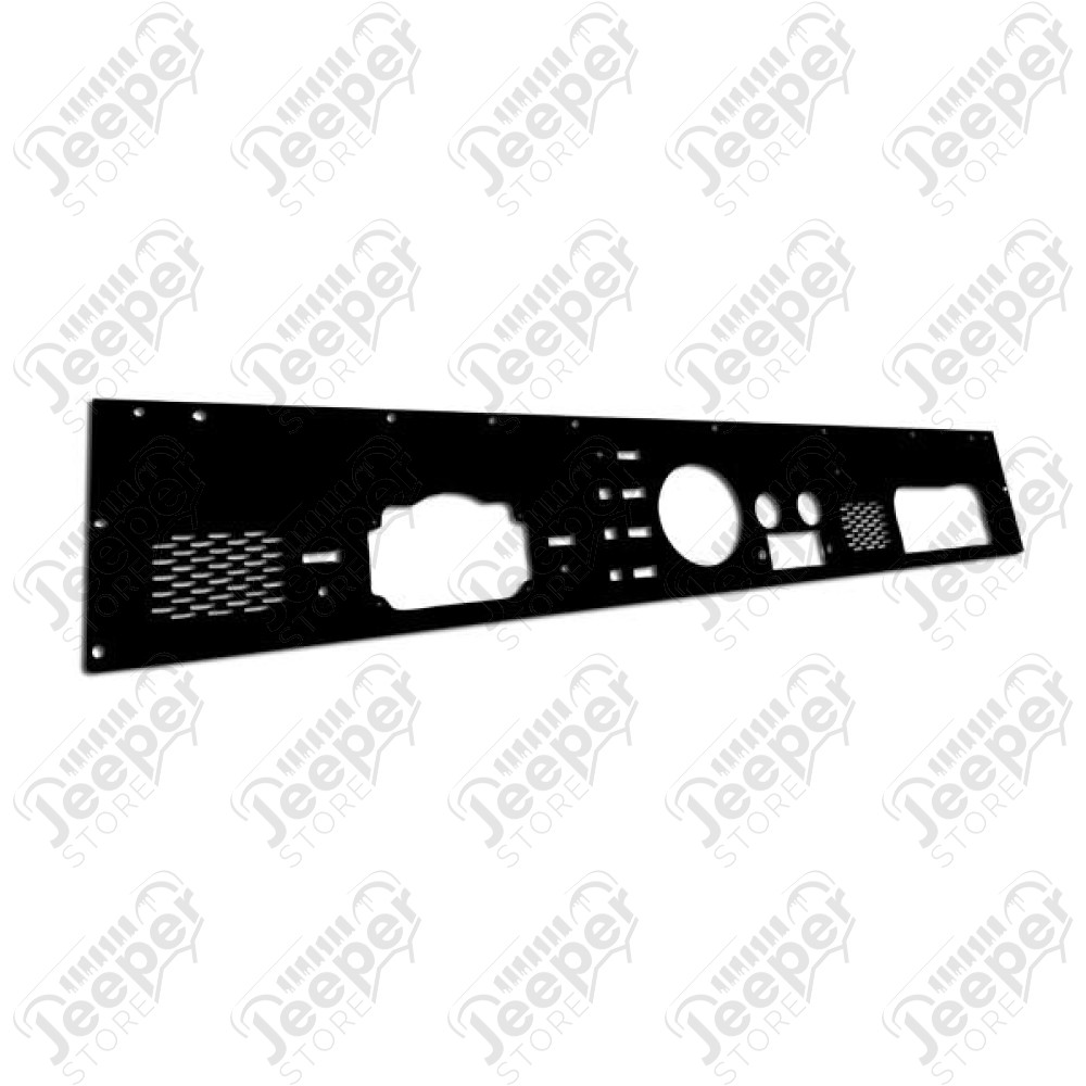 Dash Panel, Pre-Cut Holes, Black; 76-86 Jeep CJ