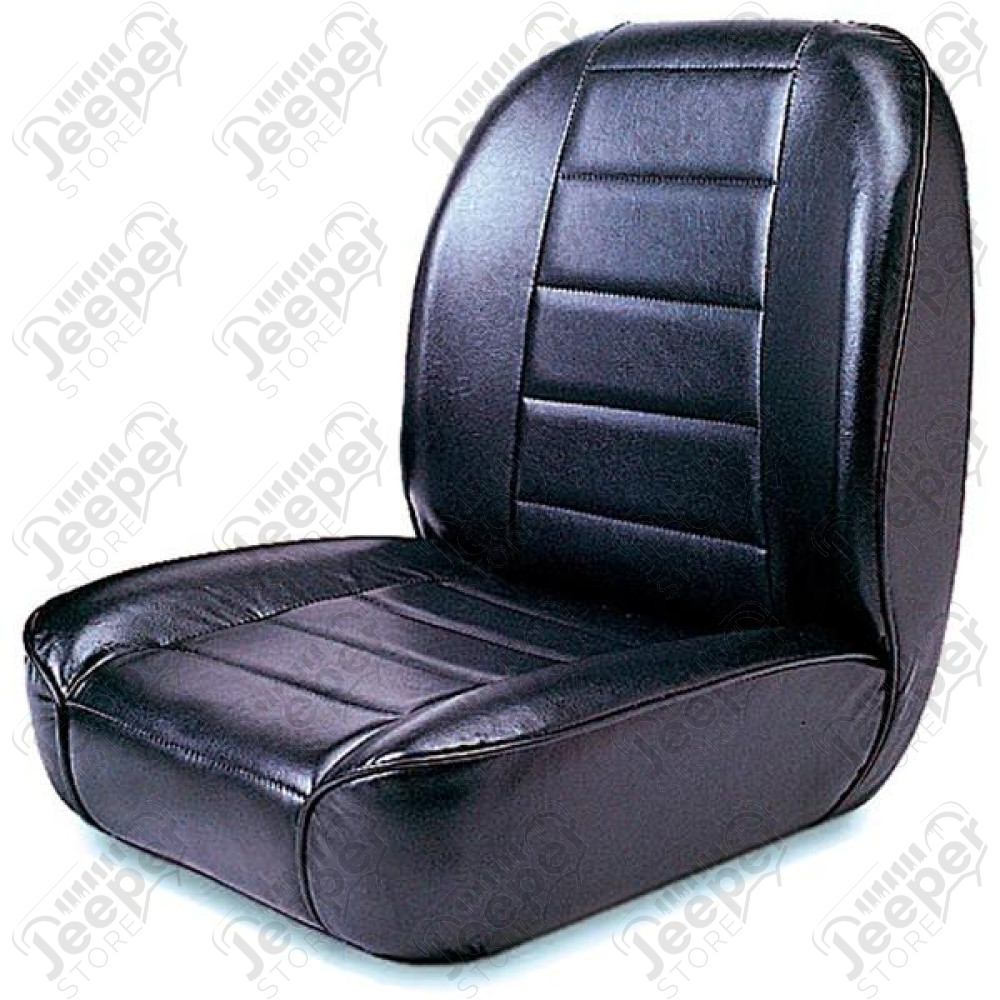 Seat, Low-Back, Front, No-Recline, Black; 55-02 Jeep CJ & Wrangler Models