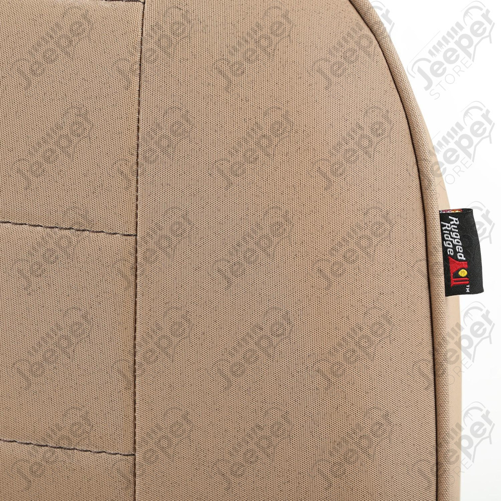 Seat, Low-Back, Front, No-Recline, Tan; 55-86 Jeep CJ
