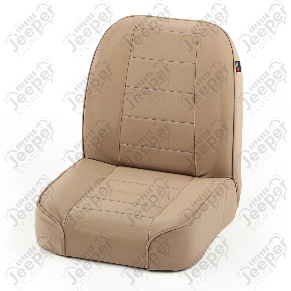 Seat, Low-Back, Front, No-Recline, Tan 55-86 Jeep CJ