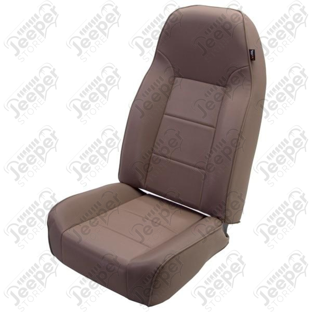 Seat, High-Back, Front, No-Recline, Tan; 76-02 Jeep CJ/Wrangler YJ/TJ