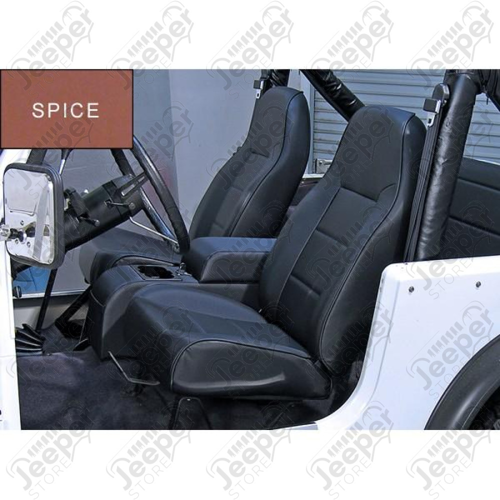 Seat, High-Back, Front, No-Recline, Spice; 76-02 CJ/Wrangler YJ/TJ