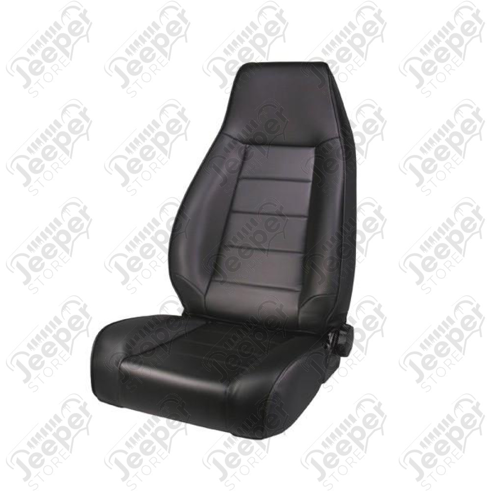 Seat, High-Back, Front, Reclinable, Black Denim; 76-02 CJ/Wrangler