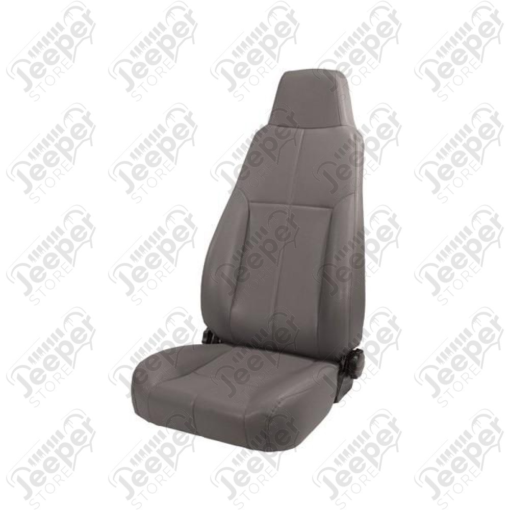 Seat, High-Back, Front, Reclinable, Gray; 76-02 Jeep CJ/Wrangler YJ/TJ
