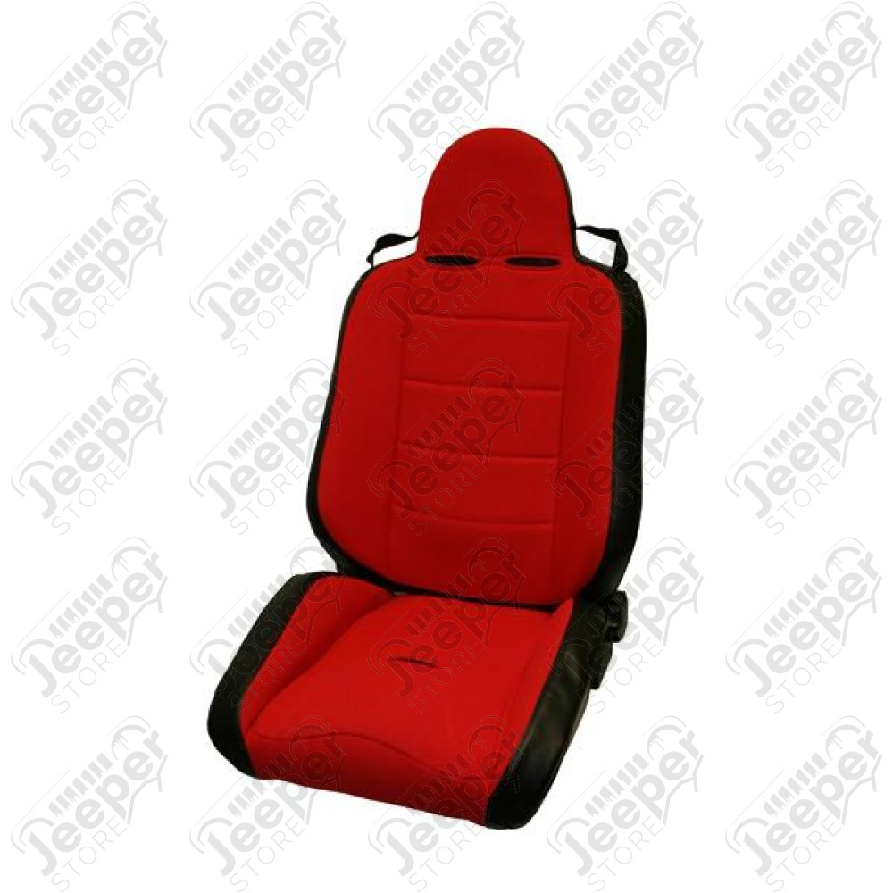 Siège Racing XHD Offroad couleur rouge et noir pour Jeep CJ7, CJ8, Wrangler YJ, TJ - 13406.53 / OM-13406.53
