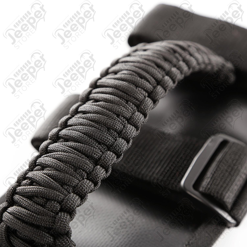 Grab Handle Kit, Paracord, Black/Black 55-19 Jeep CJ/Wrangler/Gladiator