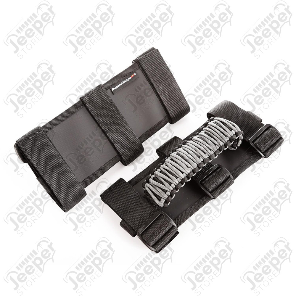 Grab Handle Kit, Paracord, Gray/Black 55-19 Jeep CJ/Wrangler/Gladiator
