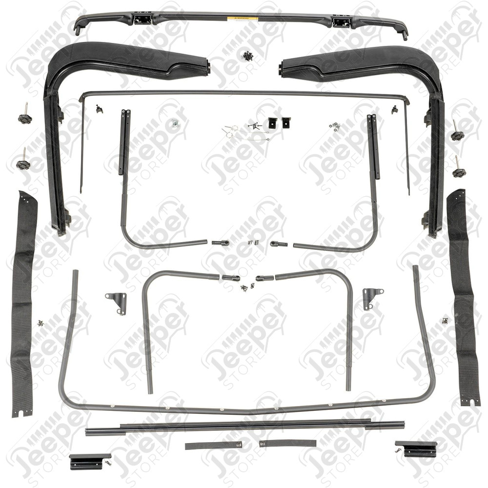 Factory Soft Top Hardware; 97-06 Wrangler TJ