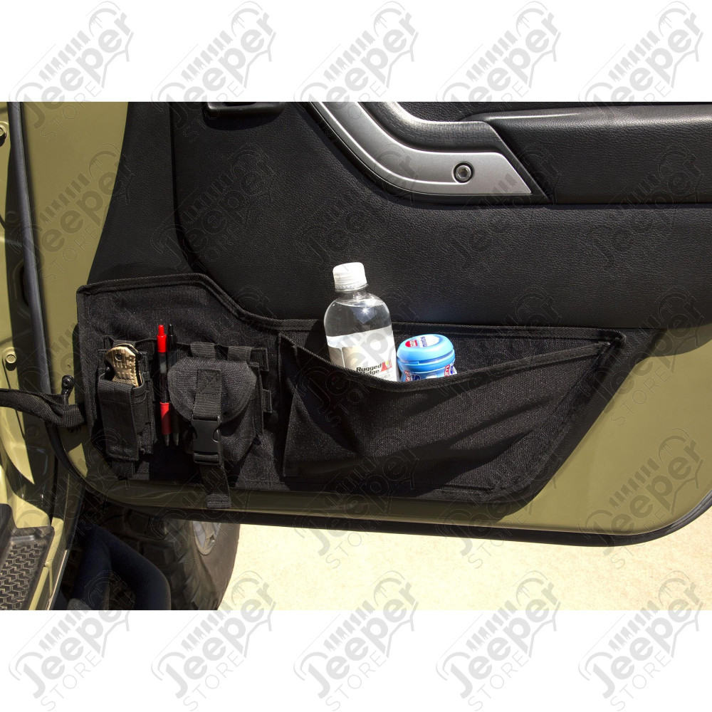 Storage Panel, Pair, Door Mounted, Pouches 11-18 Jeep Wrangler JK/JKU