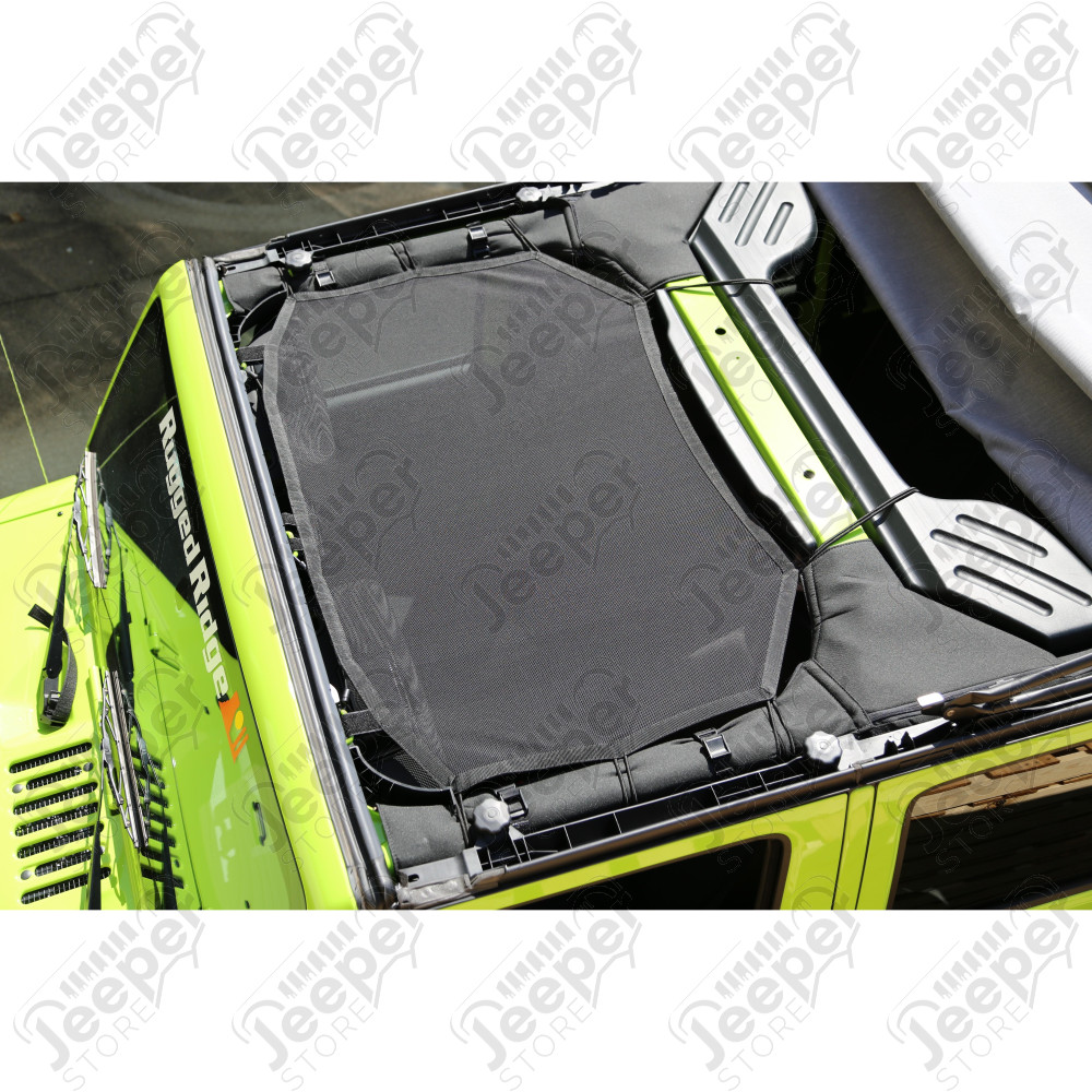 Eclipse Sun Shade, Front, Black 07-18 Jeep Wrangler JK