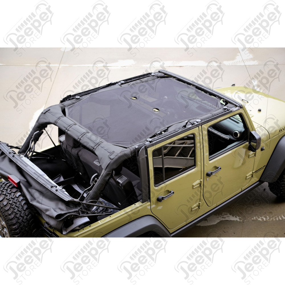 Eclipse Sun Shade, Full, Black 07-18 Jeep Wrangler JKU, 4 Door