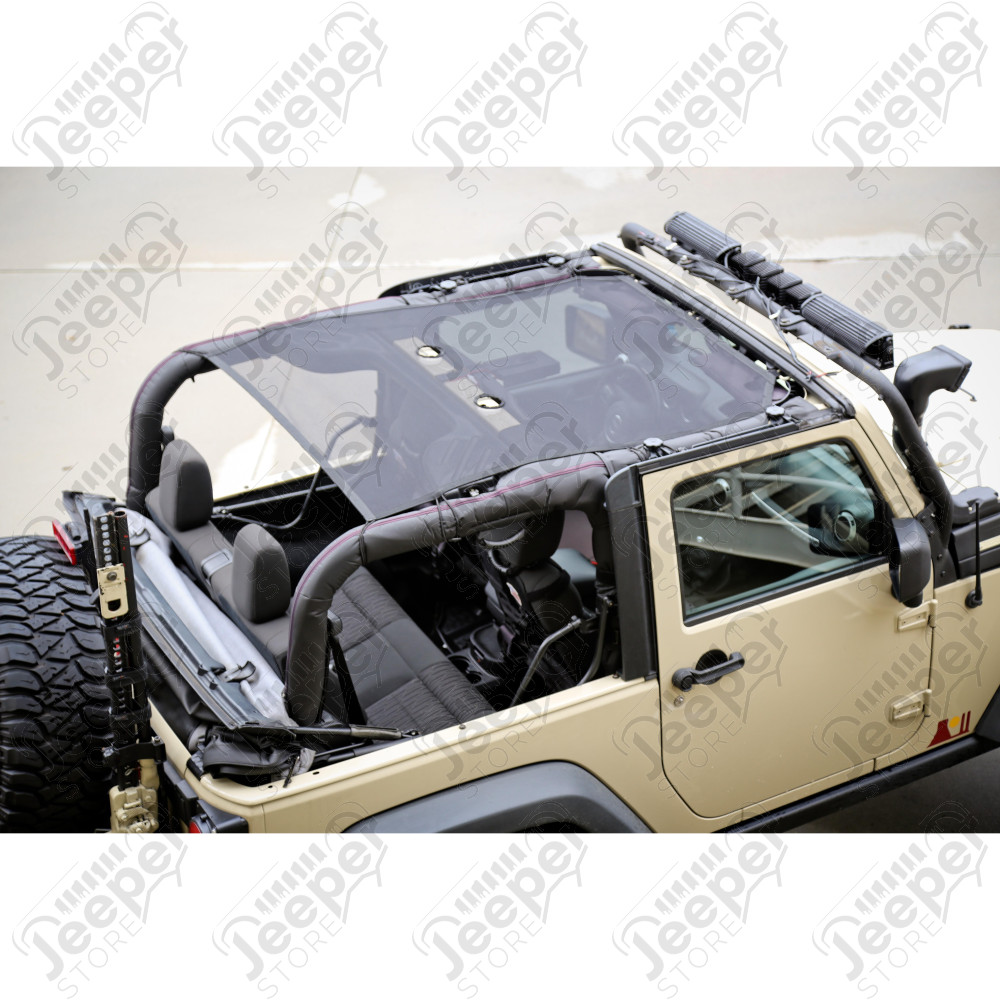 Eclipse Sun Shade, Full, Black 07-18 Jeep Wrangler JK, 2 Door