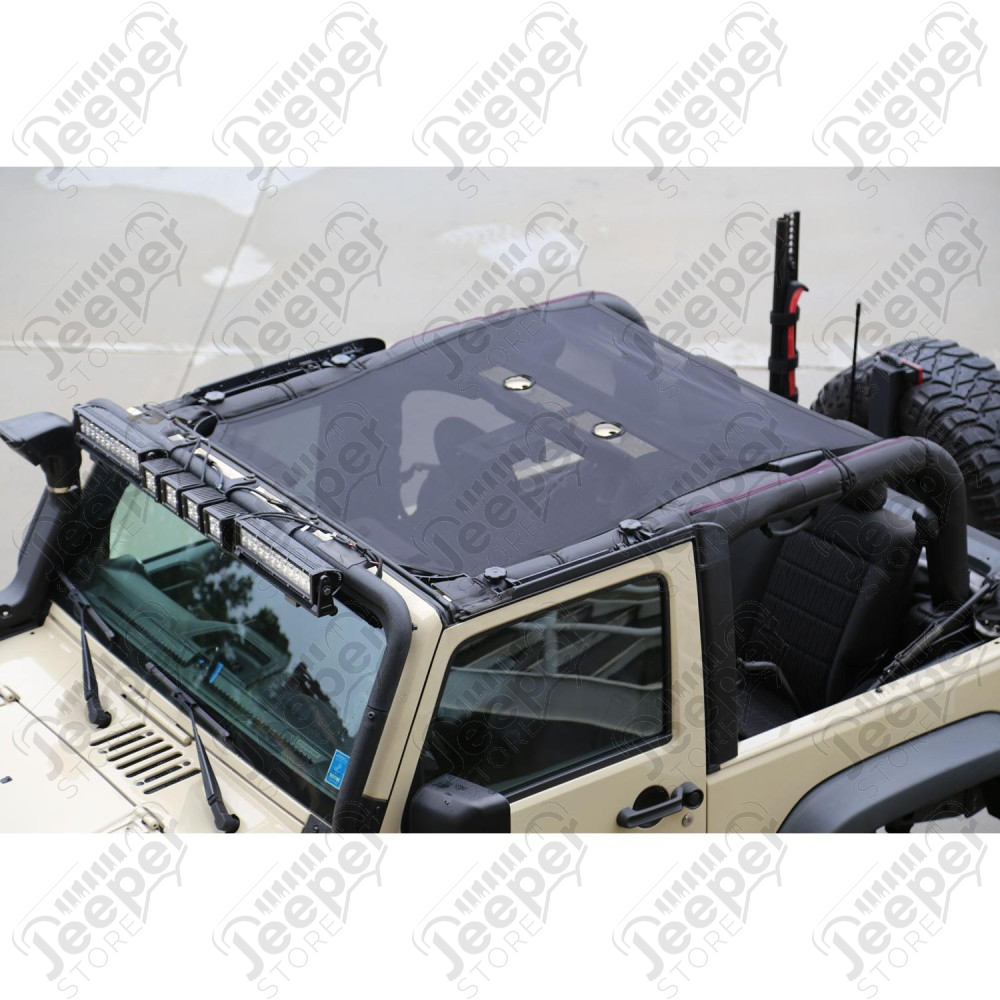Eclipse Sun Shade, Full, Black 07-18 Jeep Wrangler JK, 2 Door
