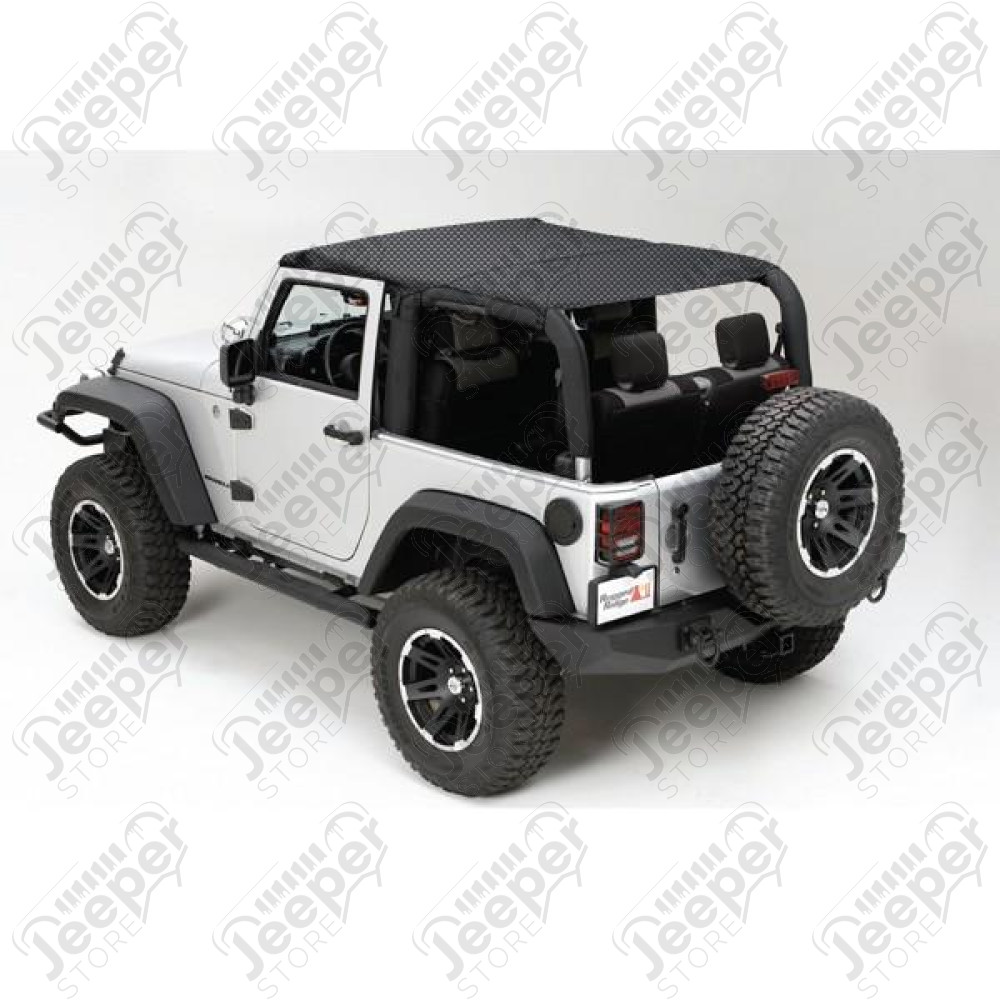 Island Top, Mesh, Black; 10-18 Jeep Wrangler JKU, 4 Door
