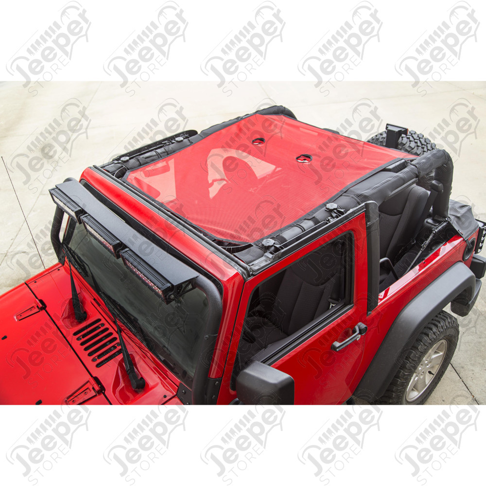 Eclipse Sun Shade, Red; 07-18 Jeep Wrangler JK, 2 Door