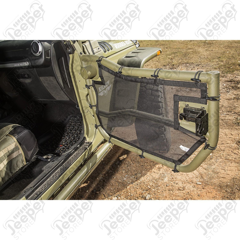 Tube Door Cover Kit, Front, Pair, Black 07-18 Jeep Wrangler JK/JKU