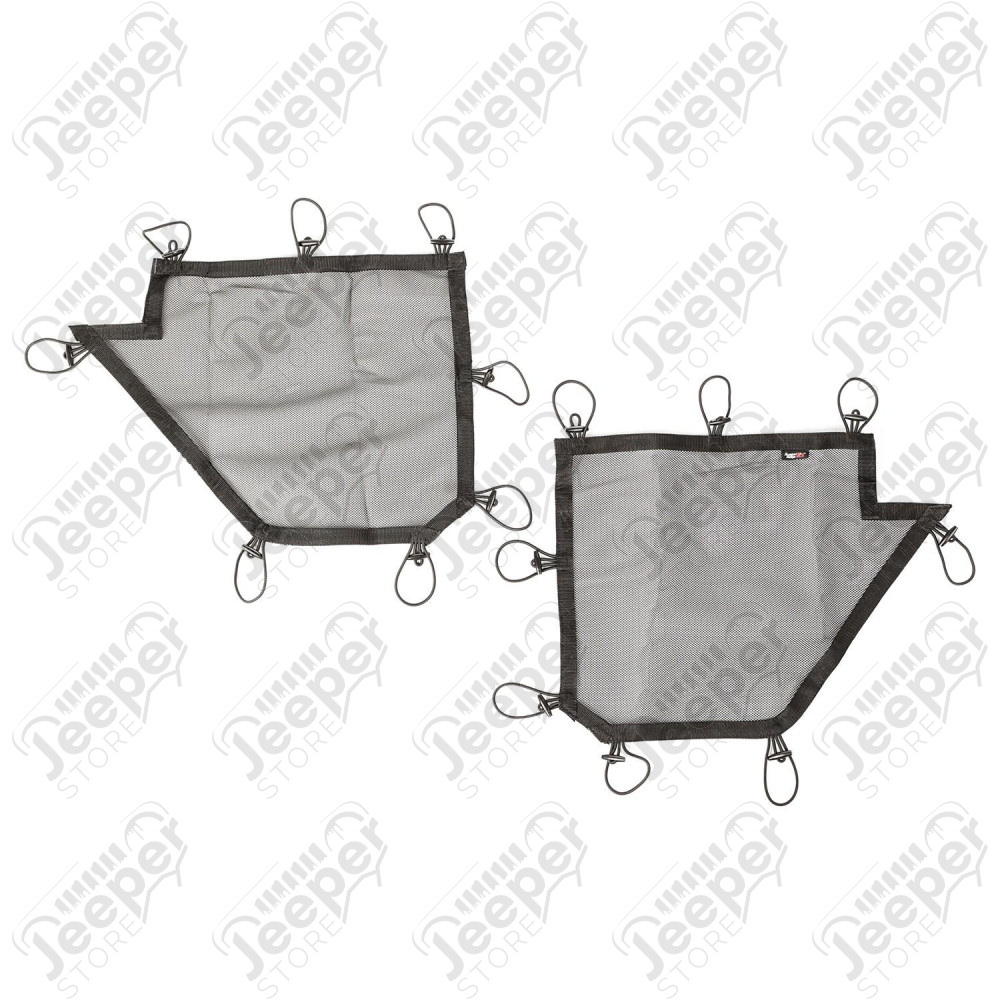 Tube Door Cover Kit, Rear, Pair, Black; 07-18 Jeep Wrangler JKU