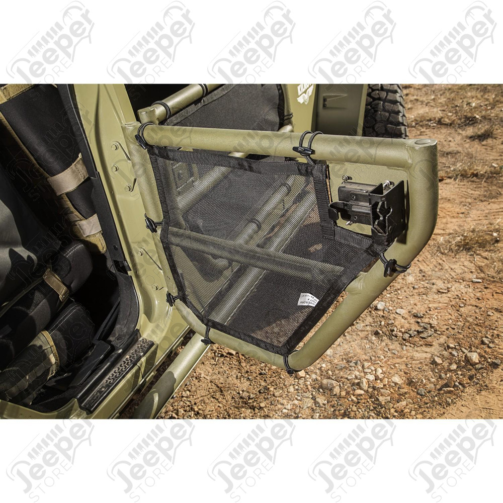 Tube Door Cover Kit, Rear, Pair, Black 07-18 Jeep Wrangler JKU