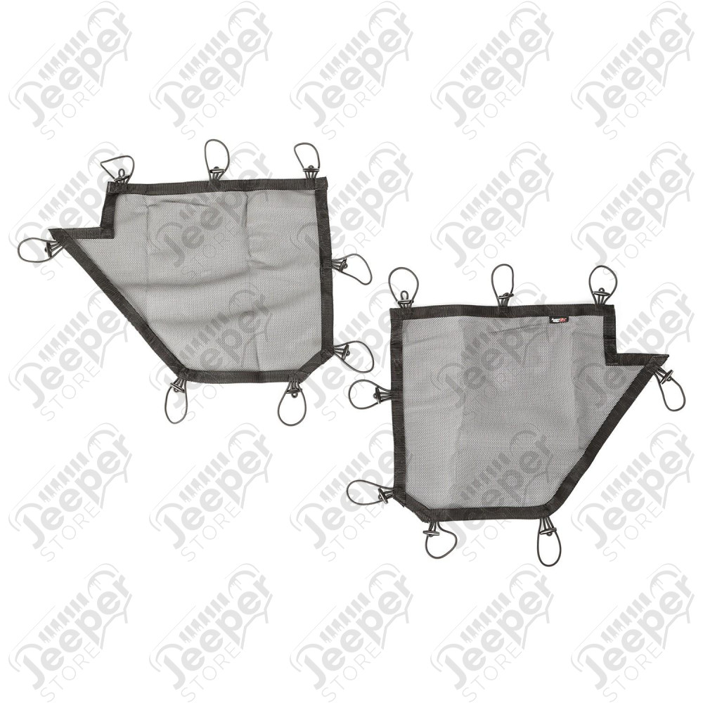 Tube Door Cover Kit, Full Set, Black 07-18 Jeep Wrangler JKU
