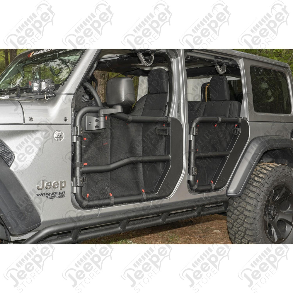 Fortis Tube Door Covers, Front Pair, Black 18-20 JL/JLU