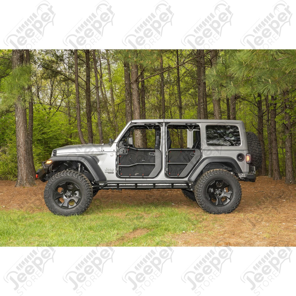 Fortis Tube Door Covers, Full Set, Black 18-20 JLU