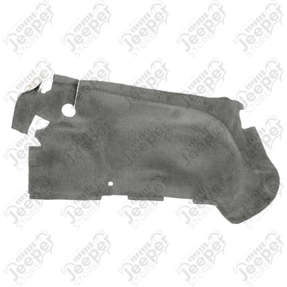 Floor Carpet, Rear Wheelhouse, Right, Black; 03-06 Jeep Wrangler TJ/LJ