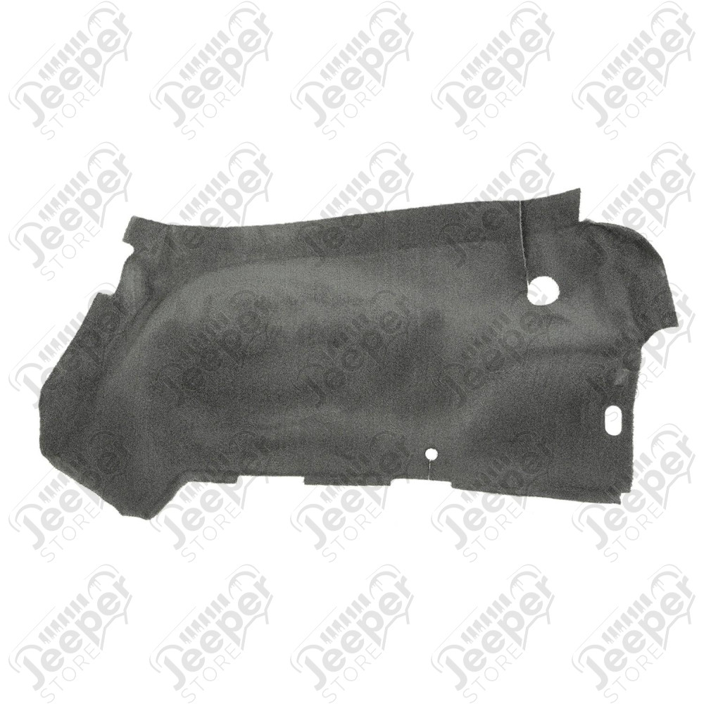 Floor Carpet, Rear Wheelhouse, Left, Black; 03-06 Jeep Wrangler TJ/LJ